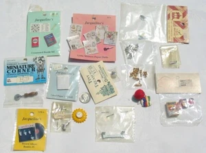 Lot Dollhouse Accessories Food Clock Utensils Chess Pieces Jacqueline's 1:12 - Picture 1 of 5