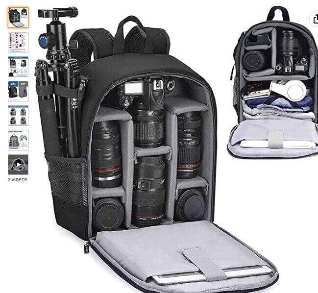Cwatcun Camera Backpack Bag Professional for SLR DSLR Mirrorless Camera