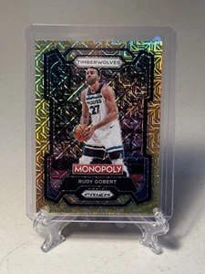 2023-24 Panini Prizm Monopoly RUDY GOBERT Gold Money Shimmer Prizm 177/500 - Picture 1 of 2