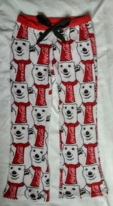 Coca-Cola Bear Children's X-Small Red/White Pajama Pants 100% Polyester - Picture 1 of 6