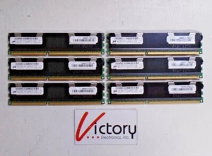 Used Micron 8GB Server RAM Memory LOT OF 6 | MT36JSZF1G72PZ-1G4D1AD DDAALYP002 - Picture 1 of 5