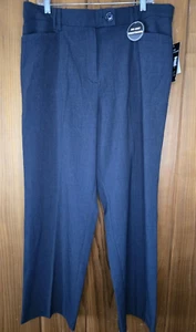 NWT COUNTERPARTS HEATHER NAVY STRETCH NO GAP SLIMMING STRETCH DRESS PANTS SZ 18 - Picture 1 of 3
