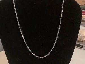 Sterling thin rope chain - Picture 1 of 2