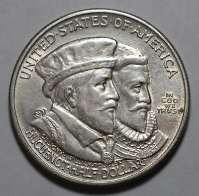 1924 Huguenot Silver Half Dollar Commemorative PH896 - Image 1 of 2