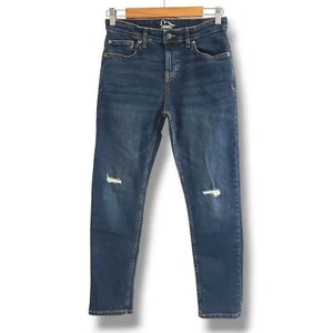 Art Class Distressed Knee Dark-wash Pocket Accent Relaxed Taper Skinny Jeans 14 - Picture 1 of 11