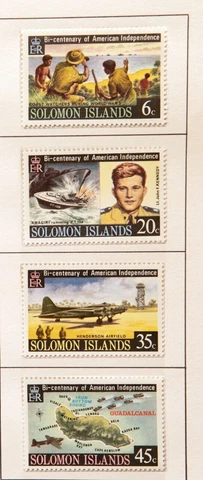 American bicentennial stamps, Solomon Islands set of 4,  MNH, 333-336 Cover