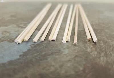 Casa de Muñecas Miniatura 6" Recorte Chatarra Cuarto Redondo Pequeña Tira de Madera 5/64" 12 Piezas Foto 1 de 3