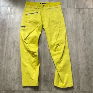 Vintage Oakley Skull Pants Yellow Size 33 X 30 Rare Mens Y2K Software Golf - Picture 1 of 9