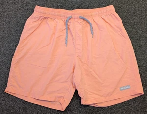 Bañador corto Columbia rosa melocotón para hombre talla grande con cordón - Imagen 1 de 7