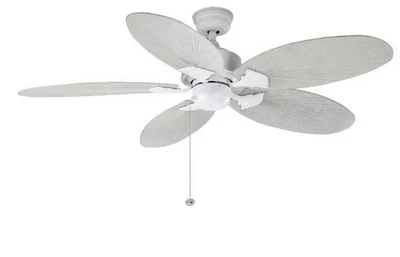 White 5 Blade In/Out Reversible 3 Speed Weather Resistant Ceiling Fan W/Remote - Image 1 of 4