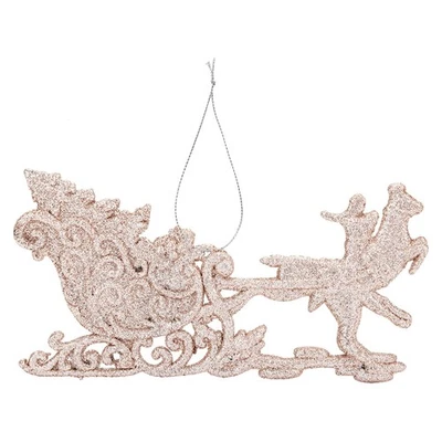 Christmas Tree Decoration Ornament X 1 15. 5cm x 14. 5cm x 0. 3cm Rose Gold - Image 1 of 4