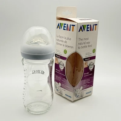 Biberones de vidrio Phillips Avent NUEVOS 8 oz/240 ml - 1 m+ - EE. UU. - En caja Foto 1 de 4