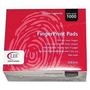 LEE 03127 2.25 in. x 175 in. Inkless Fingerprint Pad - Black (1-Dozen) New - Picture 1 of 4