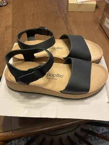 Birkenstock Papillio Glenda Sandal Platform Wedge Size 41 Midnight 265 L11 M9 - Picture 1 of 5