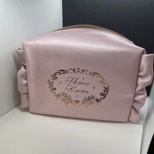 Flower Knows Pink Faux Leather Makeup Bag Only Brand New - Picture 1 of 10