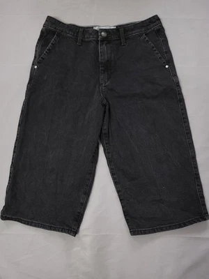 River Island Denim Shorts Size 14 Wide Leg Baggy Jort - Image 1 of 4