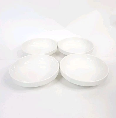 Caja y barril Staxx cuencos bajos 8" porcelana blanca juego de 4 piezas Foto 1 de 4