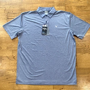 Herren Callaway Polo Golf Shirt Größe Large L Neu mit Etikett NEU blau Opti Dri sportlich - Bild 1 von 7