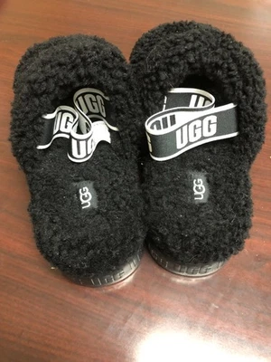 Sandalias UGG FLUFF YEAH Negras Slide Pantuflas Talla 7 NUEVAS SIN Caja Foto 1 de 4