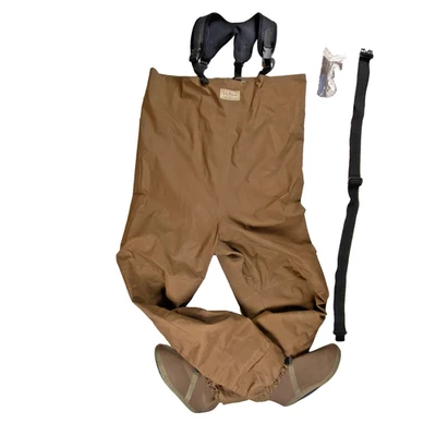 LL Bean Chest Waders Hombre Grande Marrón Neopreno Bota Pesca con Mosca Impermeable Foto 1 de 4