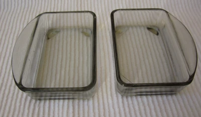2 MCM Digsmed Denmark Glass Dishes For Wood Lazy Susan or Other Wood Trays - Image 1 of 4