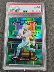 🌟 2023 Panini Select TYREEK HILL #62 Concourse Green Prizm #/5 PSA 10 Dolphins - Picture 1 of 4