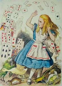 A PACK OF CARDS Tenniel Illustration for Lewis Carroll's Alice in Wonderland - Picture 1 of 3
