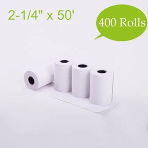 400 Rotoli Carta Termica 2-1/4"x50' POS Registratore di Cassa Carta di Credito Ricevute - Foto 1 di 5