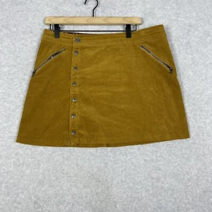 Kuhl Womens Streamline Corduroy Skirt Size 12 Mustard Yellow Hiking - Picture 1 of 7