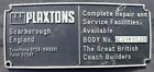 Plaxtons Park Hamilton Volvo B10M-61 D805SGB Bus Coach Body Plate Badge