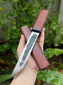 Handgefertigtes Jakuten Jagd Camp Messer 6,5" geschmiedete Klinge, Rosenholzgriff & Schote - Bild 1 von 19