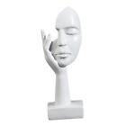 Simple Creative Women Face Art Statue Ornament Resin for Study Room