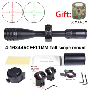 Tactical 4-16x44 AOE Scope Outdoors Hunting Riflescope Red Green Illuminated - Picture 1 of 10