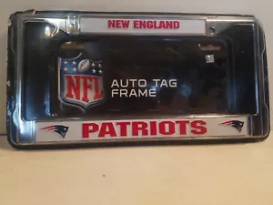 NFL Chrome License Plate Frame New England Patriots RICO Industries - Picture 1 of 5