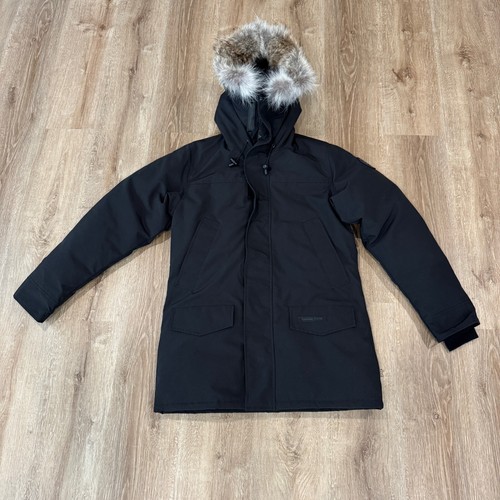 Parka Canada Goose Langford Cappuccio in pelliccia Nero Uomo Medium Nuovo con etichette