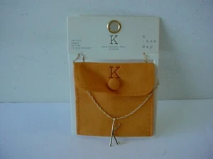 14K Gold Dipped Initial K Pendant Necklace - A New Day 16 inch - Picture 1 of 2