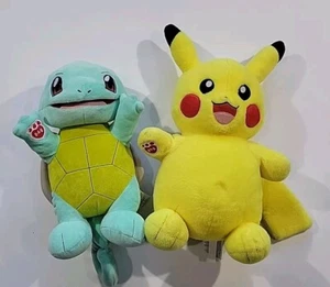 Pokemon Build-a-Bear Pikachu and Squirtle Plush - Picture 1 of 22