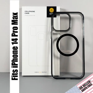 Funda para iPhone 14 Pro Max - Transparente con Marco Negro Ahumado | Ajuste Ajustado | Magnética - Imagen 1 de 15