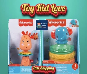 Best Fisher Prince Toy Bundle Elephant And Giraffe - Picture 1 of 6