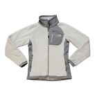 The North Face Womens Size M White & Gray Grizzly Jacket Polartec Thermal Pro