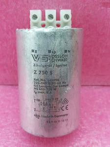 VS Vossloh Schwabe Z 750 S Z750S Zündgerät Zündgerät Zündgerät für Lampen HS 600-750W 50-60Hz - Bild 1 von 7