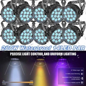 280W 14 LED IP65 impermeabile par luce RGBW DMX palco DJ illuminazione esterna luce - Foto 1 di 18