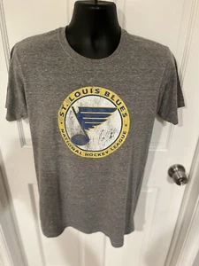 St. Louis Blues National Hockey League Grey Short Sleeve Tee Size Mens Medium - Picture 1 of 7