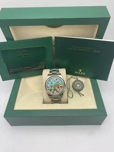 Rolex 124300 Oyster Perpetual 41mm Custom Celebration + Original Dial Box Paper - Picture 1 of 7
