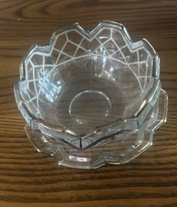 Fostoria Alexis 5" Schale & Unterteller, schwerer Silberrand, Anfang 19. Jahrhundert - Bild 1 von 6