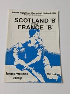 Escocia B v Francia B 1985 programa de rugby - Imagen 1 de 3