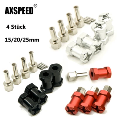 4 Stück 12mm Metall Radnaben Verbreiterung for AXIAL SCX10 RC Crawler 15/20/25mm - Bild 1 von 4