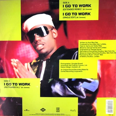 Kool Moe Dee - I Go To Work - 1989 - Vinyle 12" Single 33 Rpm - Hip-Hop New Jack - Photo 1/3