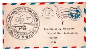 USA 1930 FFC ~ Atlanta, GA, Route 33 ~ Return to Sender - Picture 1 of 2