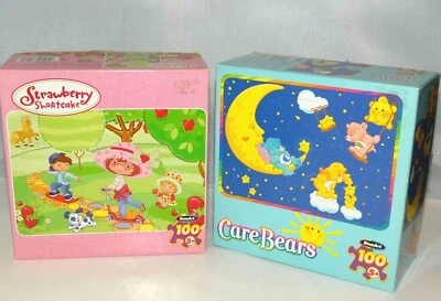 Rompecabezas de 100 piezas arte rosa STRAWBERRY SHORTCAKE & CARE BEARS LOTE DE 2 Foto 1 de 4
